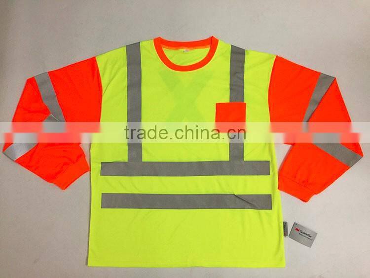 ANSI Class3 two-tone heat- applied high performance warning t-shirt