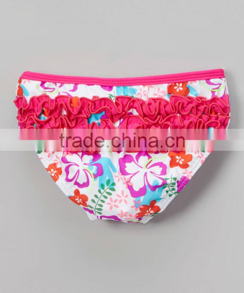 New Design Girl Rashguard With Pink Hawaiian Fun Girl Rashguard Set Kids Clothing G-NP-TR905-303