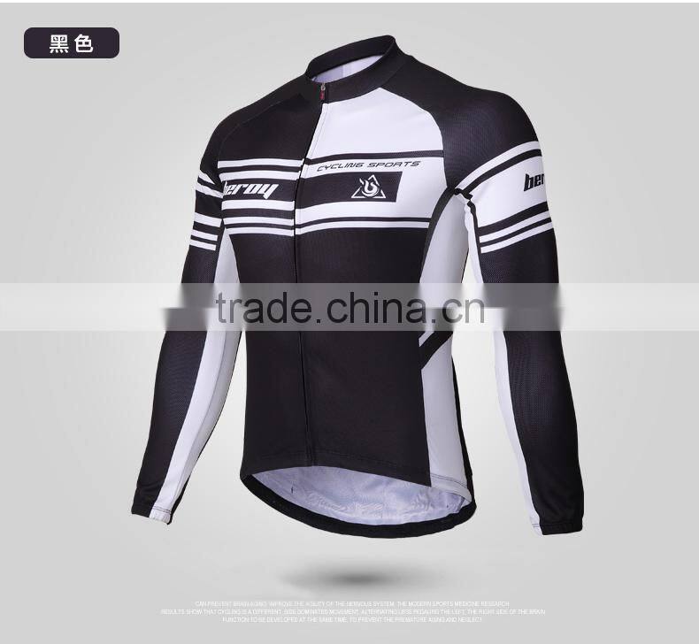 BEROY Custom Plus Size Compression Cycling Jacket Jersey Tops, 100 Polyester Mountain Bike Clothing Cycling Suit