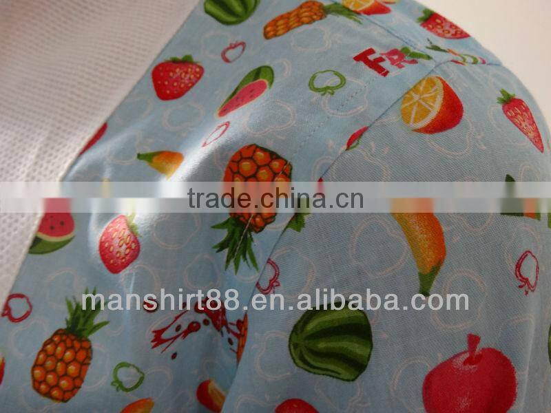 2017 superbly design fruit print french cuff washed marcella tuxedo shirt