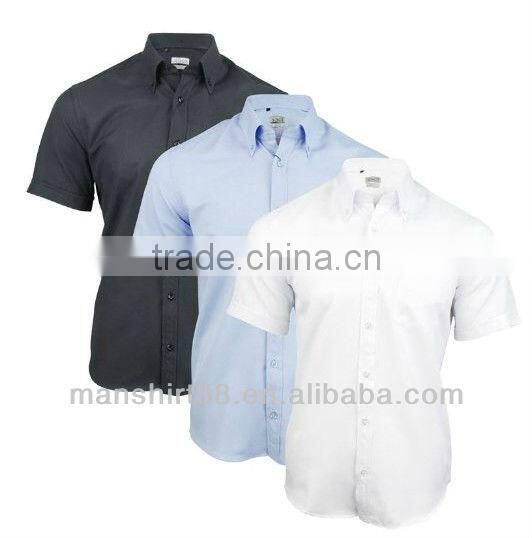 Short Sleeve Plain Oxford Work Shirt for men