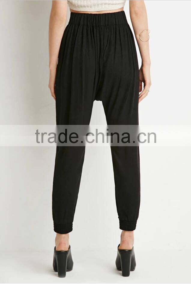 Shandao Summer Anti-Wrinkle Plain Dyed Casual Viscose Pants Women