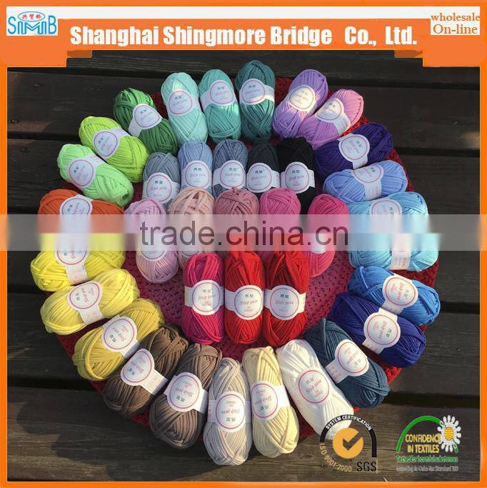 Yarn wholesale china t shirt yarn new fashion 100 polyester t shirt yarn for crochet