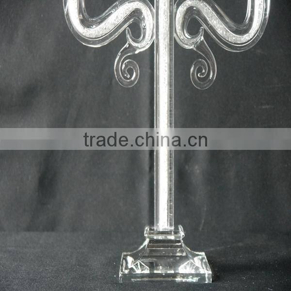 3 Arms Candle Holder,Crystal Candle Holder For Wedding Table Decoration