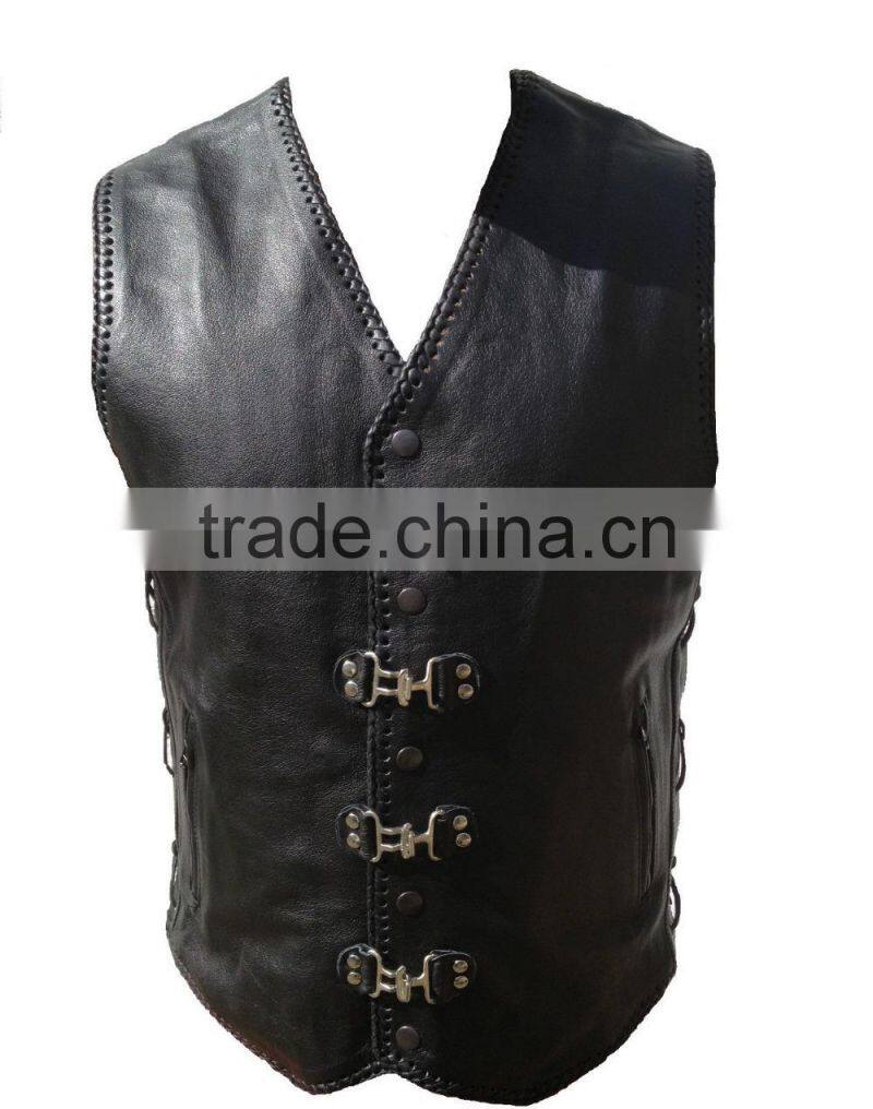 New Mens Top Quality A Grade Leather Style Waistcoat / VEST