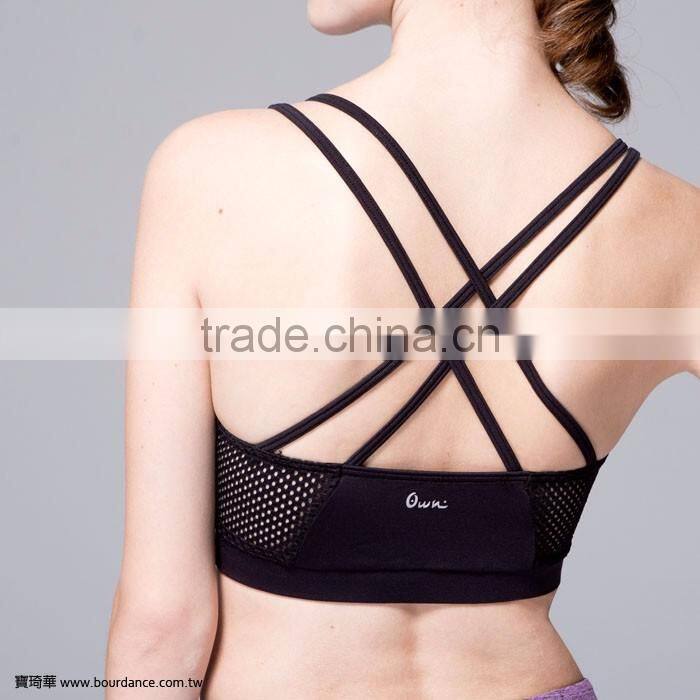 Women coolmax mesh front gathered tee fitness clothing