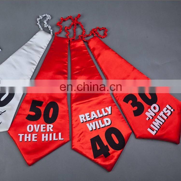 2016 Hot sale colorful big funny party tie adult hen party silk tie Carnival necktie