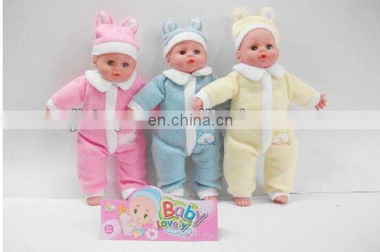 14" cheap baby dolls lovelly IC baby with costume