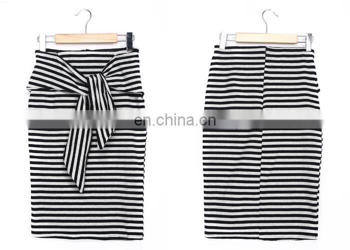 Short skirt Black and white striped skirt Mature women short skirt