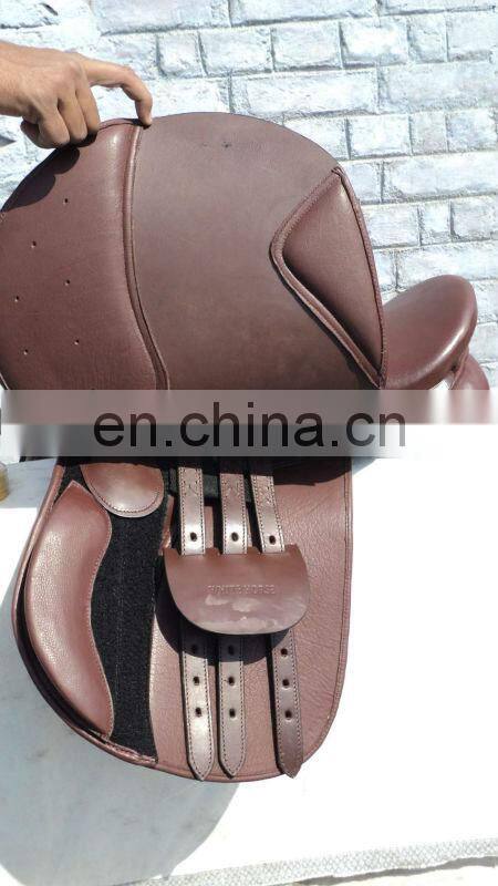 Jumping leather saddle.
