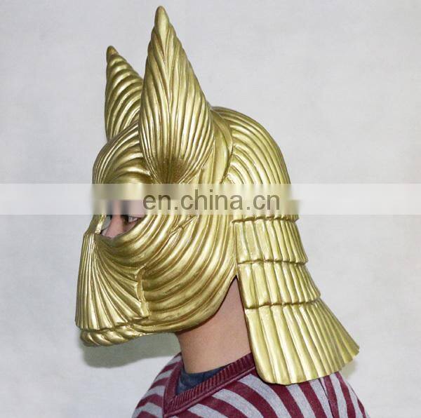 Movie Prop Replica Bram Stoker Halloween 1:1 Latex Bust Dracula Golden Armour Helmet Mask for Cosplay
