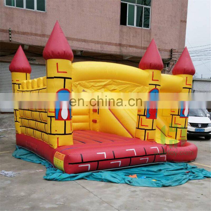 Hola red and yellow colorful PVC tarpaulin inflatable bounce house for sale