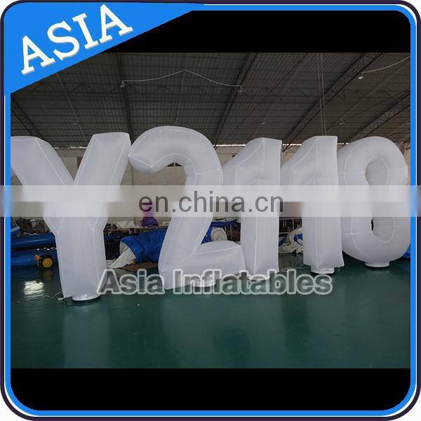 Customized Event Lighting Inflatables / Night Light Inflatable Lighting Logo Letters For Ground Decoration
