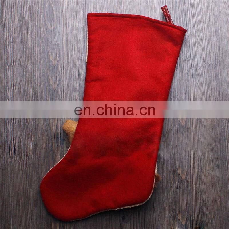 43CM Large 3D Merry Christmas Embroidery Home Decoration Christmas Stockings - Snowman
