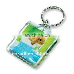 Square Plastick Keychain with Custom Printing