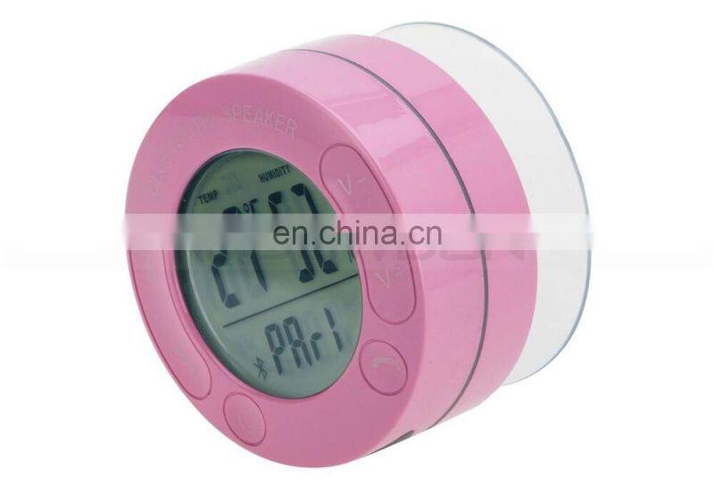 Portable Wireless Bluetooth V3.0 + EDR Shower Speaker with diaplay Temperature and Humidity