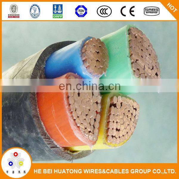 600/1000V copper conductor pvc insulated and sheathed electric cable 4x25