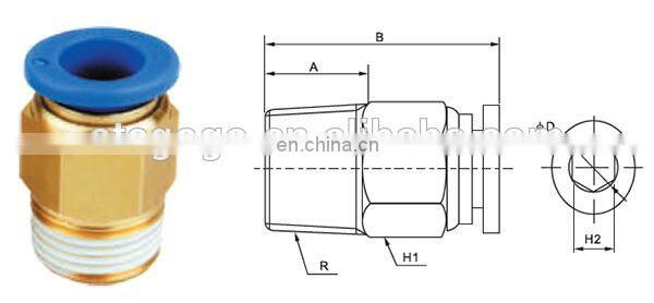 pipe joint 4mm pneumatic fittings and connectors