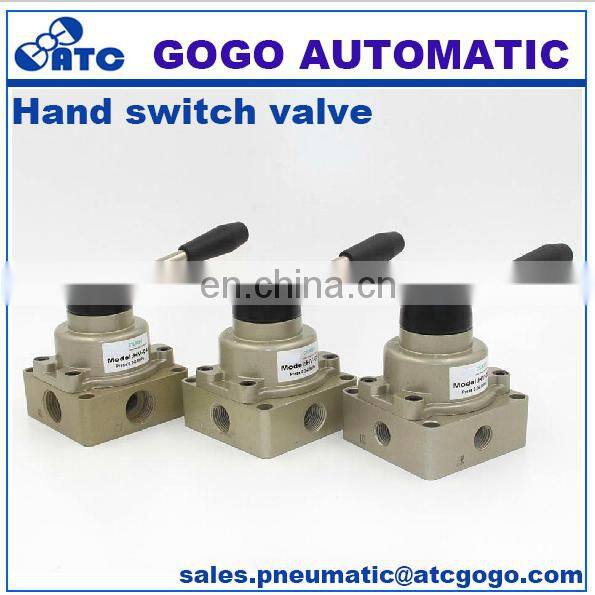 GOGO ATC 4 way Pneumatic air hand lever valve HV400-03 Port 3/8" BSPP Manual switch control valve