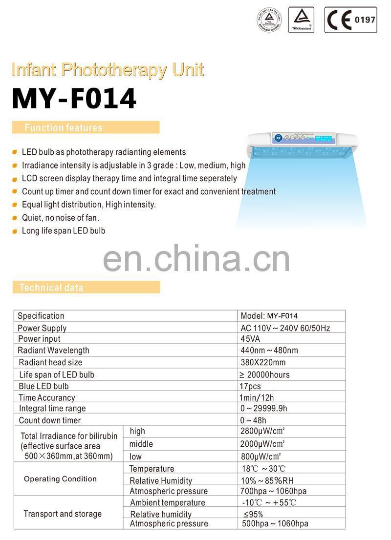 MY-F014 2018 Hot sale Medical LED Phototherapy Unit Price