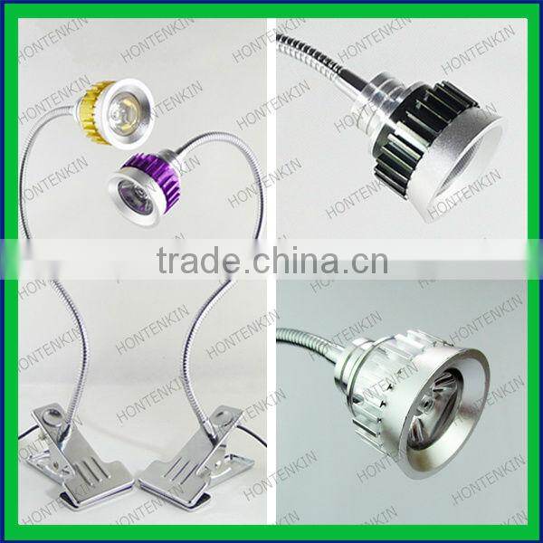 3W flexible bedside gooseneck led light small led light