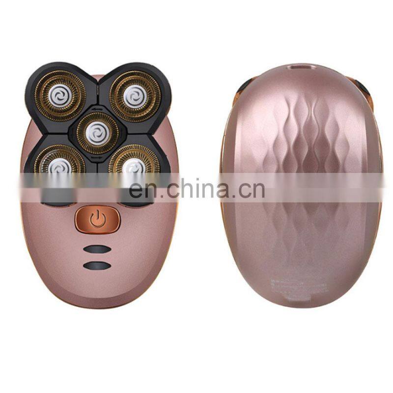 2020 New Model Waterproof Rotary Razor Beard Clipper Hair Trimmer Face 5 Headed Electric Shaver Razor Rechargeable Male Usb OEM