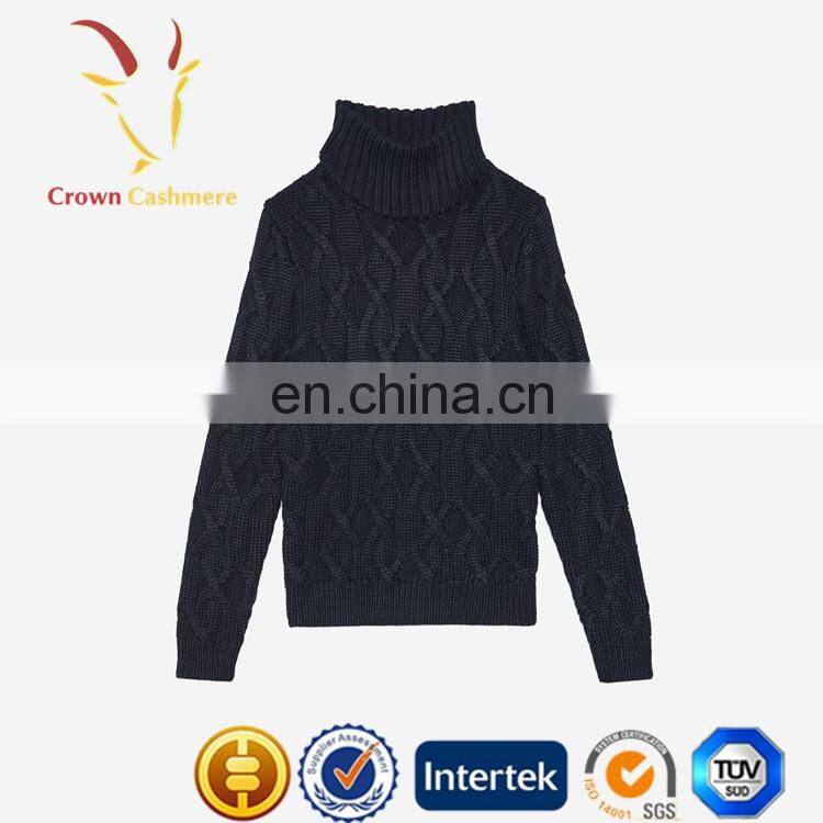 Men Cable Knit Pullover Sweater Pattern Cashmere Sweater