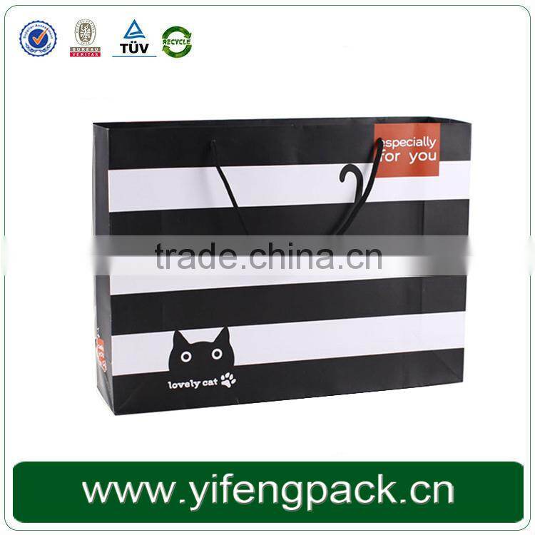 2015 China wholesale Luxury gift paper shopping bag for promotion