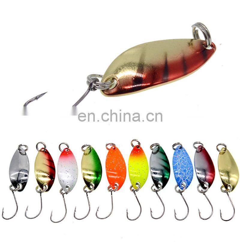 Amazon Hot Sale 2.5g FISHING LURE BLANKS Metal Fishing Spoon Freshwater Fish Lure