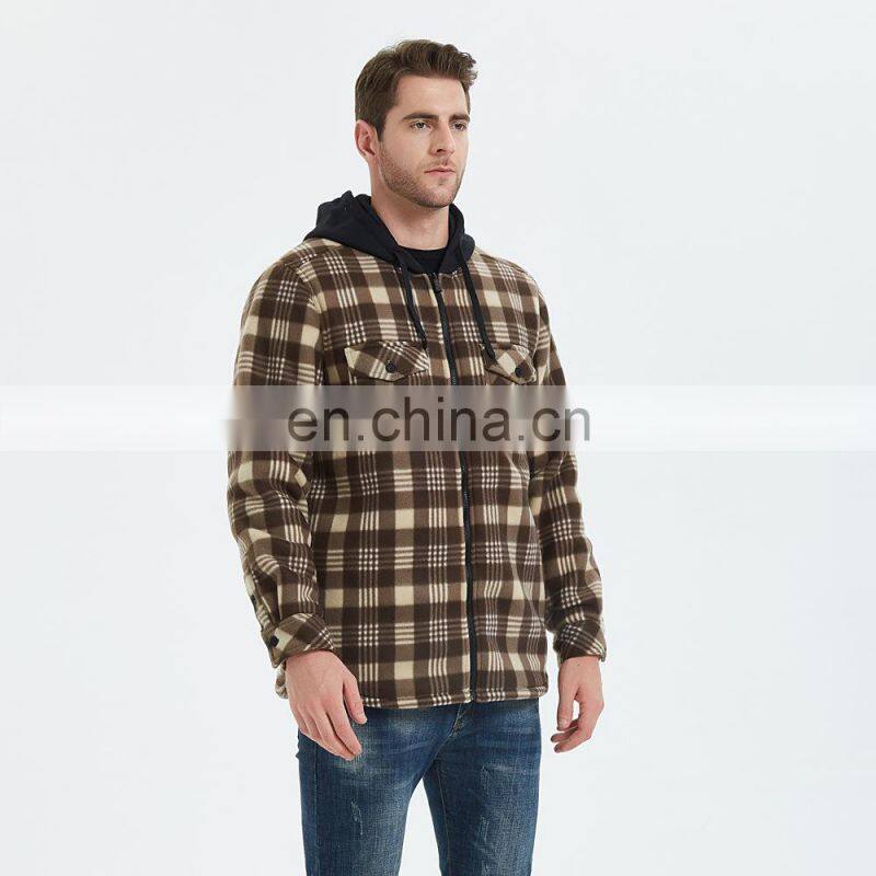 Christmas autumn and winter men's plus velvet thick warm jacket inch shirt men's trend student plaid shirt lamb velvet jacket