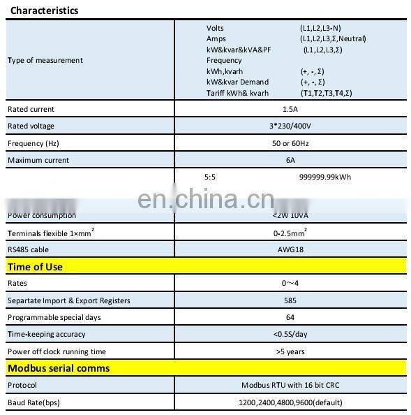 EM537 3*133/230V 3*230/400V 5(65)A energy meter price test bench