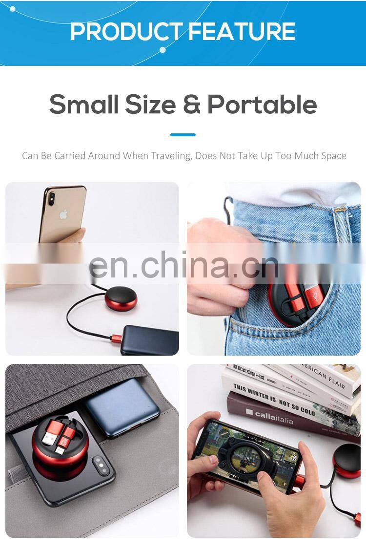 New 2 In 1 Retractable Mobile Phone Data Multi USB Cable