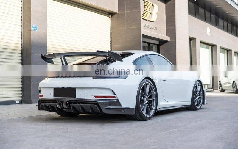 Runde GT3 For Porsche 992 Upgrade GT3 Body Kit Front Bumper Rear Bumper Hood Spoiler Exhaust Rear Engine Cover Side Skirts