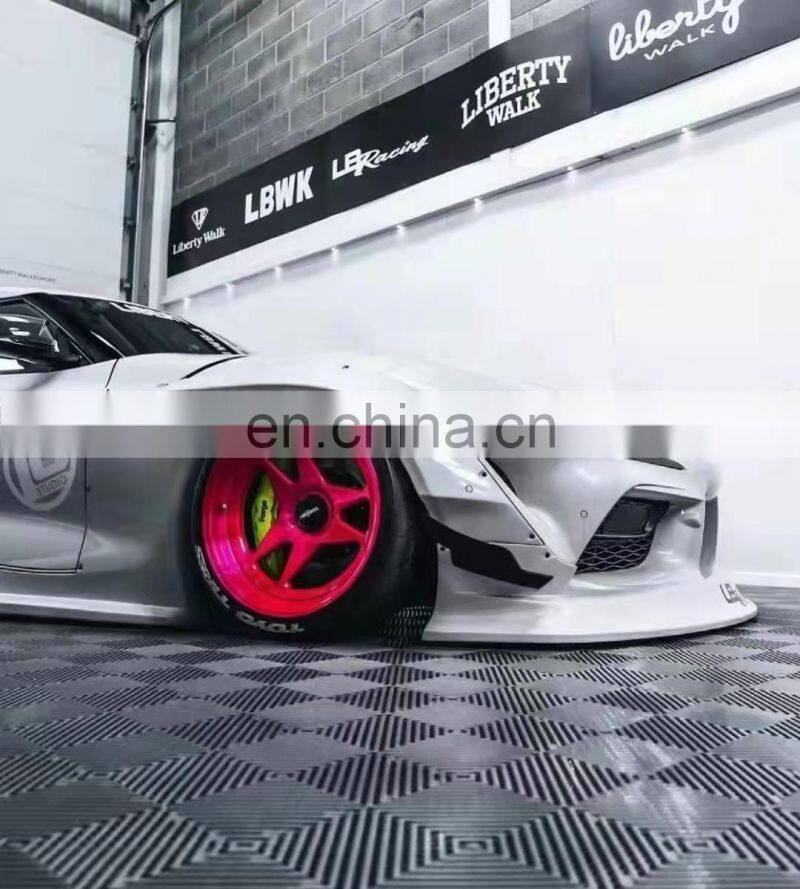 Runde Carbon Fiber Material For LB Style Toyota Supra A90 Wide Body Kit Front Bumper Rear Bumper Side Skirt Spoiler