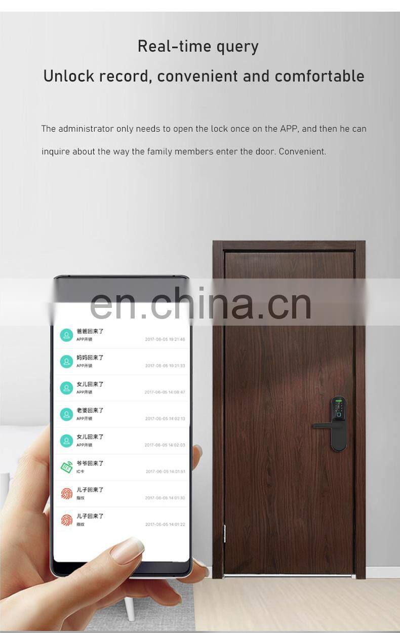 Digital Outdoor Locks Fingerprint Touch Screen Electronic Handle Home Cheap Locker Apartment Ttlock Tuya Smart Finger Door Lock