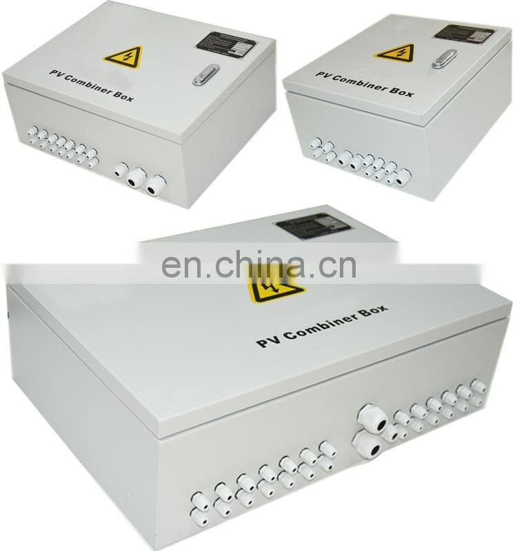 IP65 Cold pressed steel PV Array 4ways~52ways Dc junction box PV combiner box