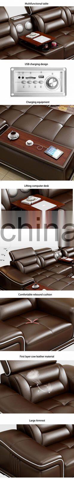 italian design royal elegant leather reclining sofa sets furniture living room luxury