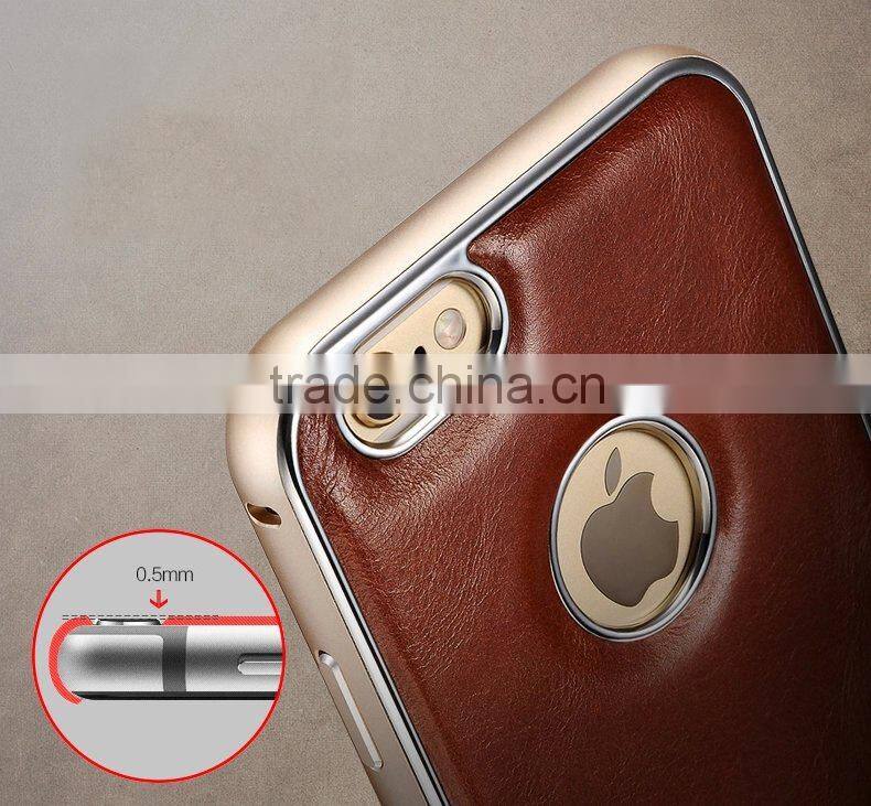 High-grade retro cow leather men cell phone case leather mobile phone case for iphone 6S cheap phone cases