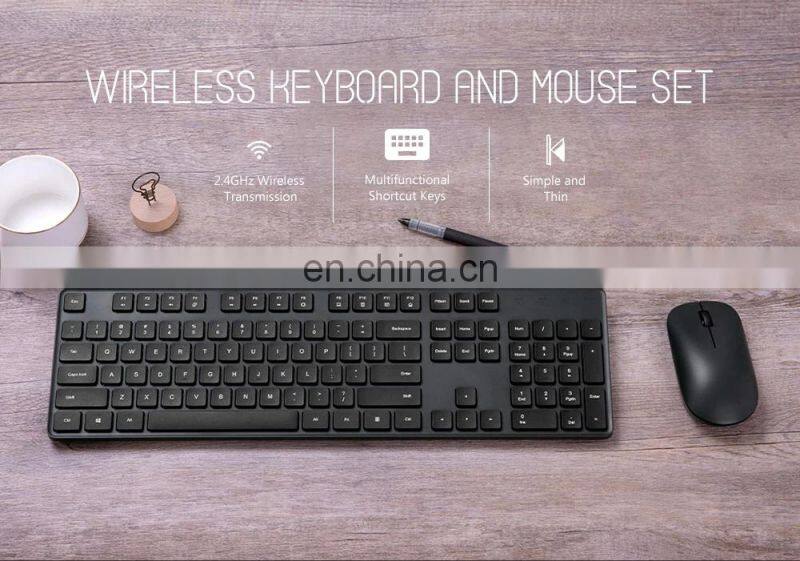 Originalixiao mi RF 2.4GHz Wireless Office Keyboard Mouse Set 104 Keys PC Mac Compatible Portable Keyboard