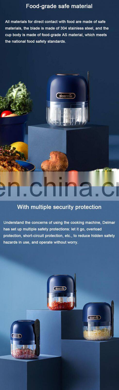 Original Deerma JS200 electric grinder Mini wireless portable food processor for domestic garlic paste, ginger paste, pepper, pe