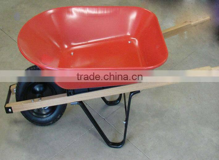80L heavy duty wheelbarrow WH6600for garden and building with wood handle cheap