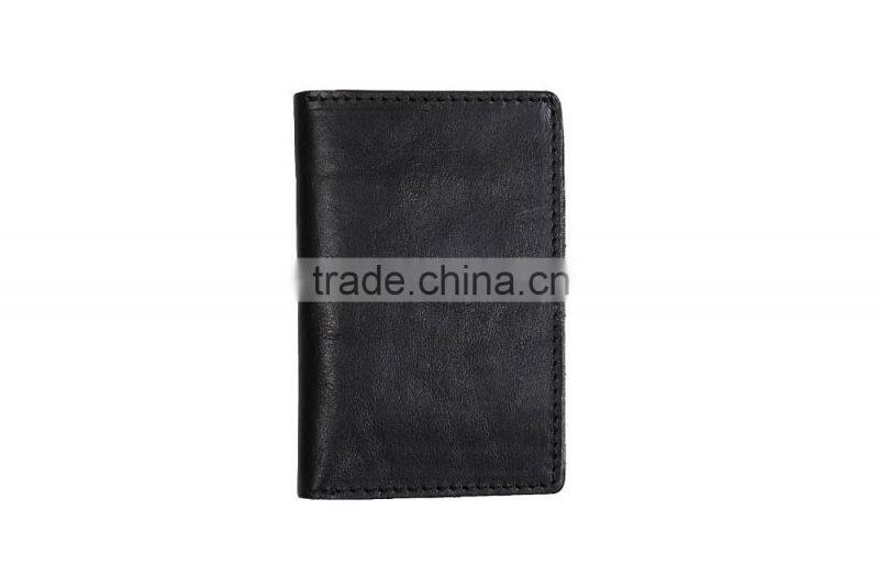 Stylish Italian vegetable tanned leather coin purse with card slot travel wallet for mem
