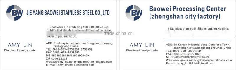410 430 stainless steel sheet strip jieyang