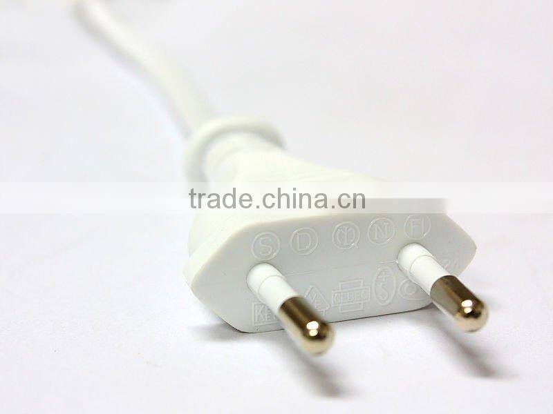EU 2 prong power cord plug of VDE approval