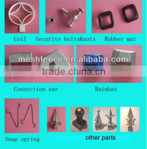 3 rails 5ft high commercial black powder coated pool fence supplier