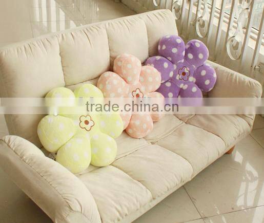 plush flower shape cuchion/plush flower cushion/colorful sun flower cushion