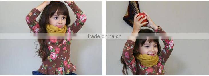 Fashion Trend All-match Autumn Winter Warm Soft Acrylic Baby Kids Boys Girls Solid Plain Scarf