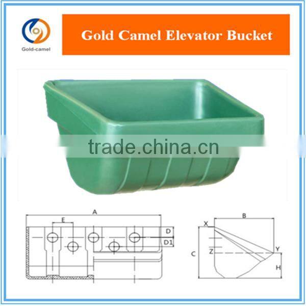D type grain elevator bucket
