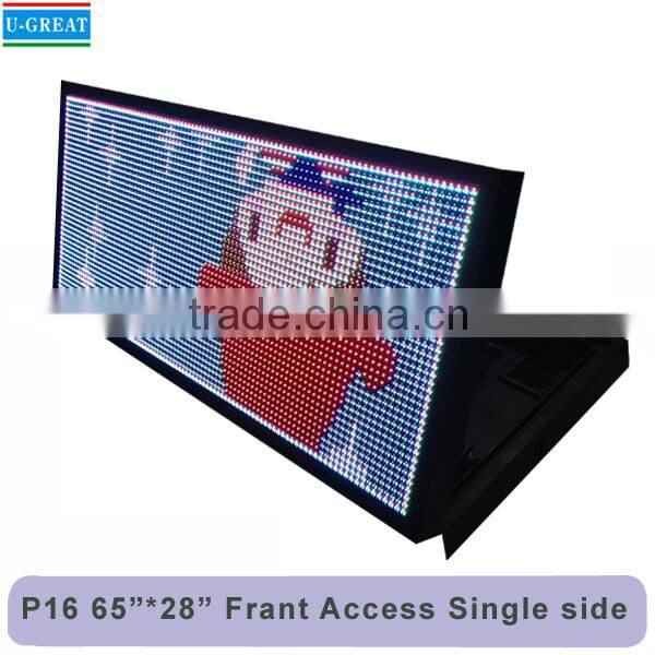 P10 white outdoor usage led display for bus sign