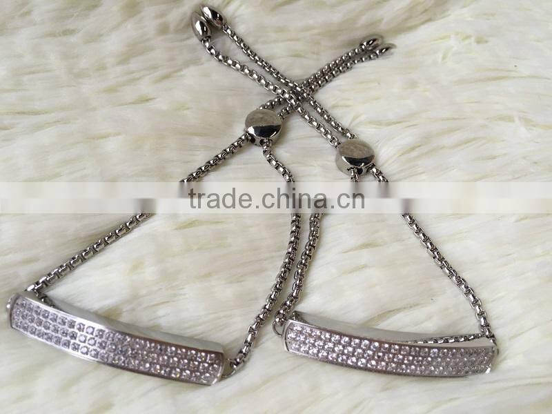 Latest Fashion Ladies Bracelet Beautiful Monica High End AAA Zircone Stone setting Bracelet Manufacture